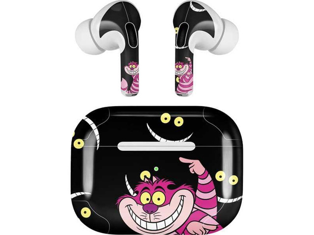 Decal Audio Skin Compatible with AirPods Pro 2nd Gen - Officially Licensed Disney Alice in Wonderland Cheshire Cat Design
