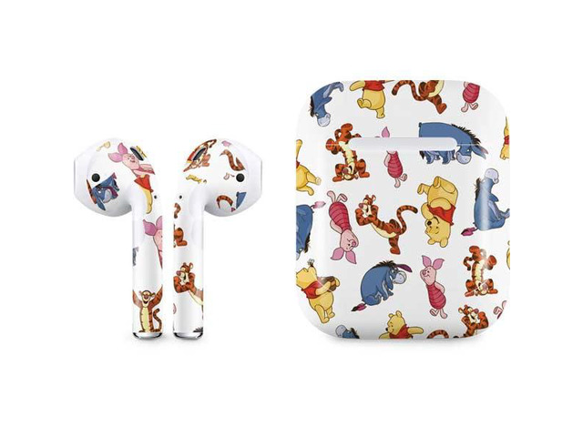 Decal Audio Skin Compatible with Apple AirPods - Officially Licensed Disney Winnie The Pooh Character Pattern Design