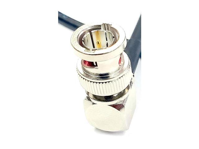 2 Foot - 12G Rated Mini RG59 Belden 4855R 23AWG 4K UHD SDI Right Angle BNC Cable