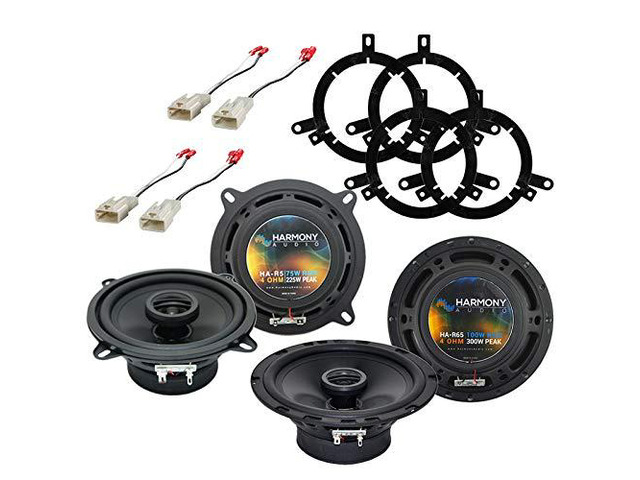 Fits 2001-2003 Toyota Highlander 6.5' and 5.25' Speakers complete replacement set, easy install, clear balanced sound, restores weak stock, 6.5...