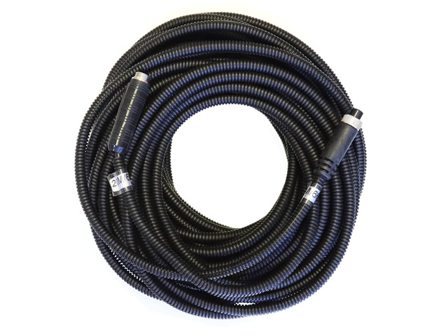 Composite Line 4 Pin Camera Cable with Corrugation Tube Cover Aviation Extension Cable RG174 Video Cable for Backup Camera Rear View System...