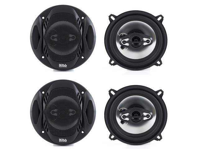 BOSS NX524 5.25' 600W 4-Way Car Audio Coaxial Speakers Stereo Black 4 Ohm