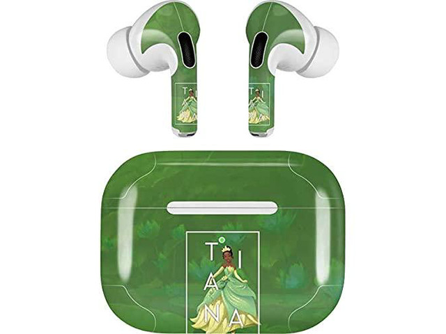 Decal Audio Skin Compatible with Apple AirPods Pro - Officially Licensed Disney Princess Tiana Floral Design