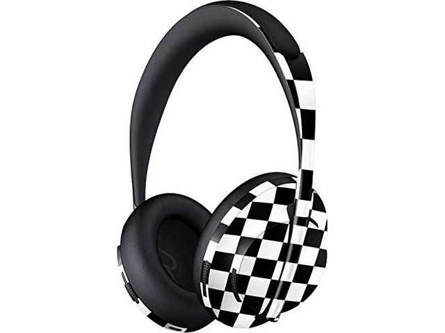 Decal Audio Skin Compatible with Bose Noise Cancelling Headphones 700 Originally Designed Black and White Checkered Design