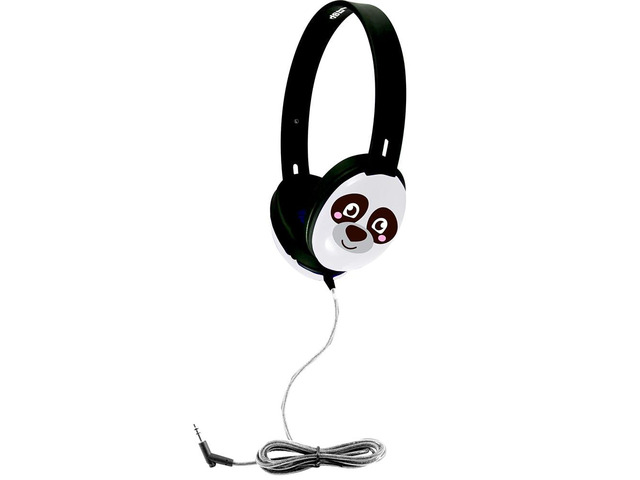 PRM100P Primo Panda On-Ear Stereo Headphones for Kids & Classrooms, Noise-Reducing Earcups, 3.5mm Plug, 5ft Dura-Cord Chew-Resistant Braided Cable,...