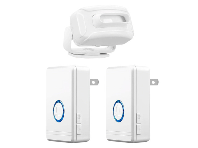 Outdoor Motion Sensor,Driveway Alarms Wireless Outside Weatherproof, DIY Security Alert System, 97dB Loud 48Ringtones, 5Levels Volume, 7Levels...