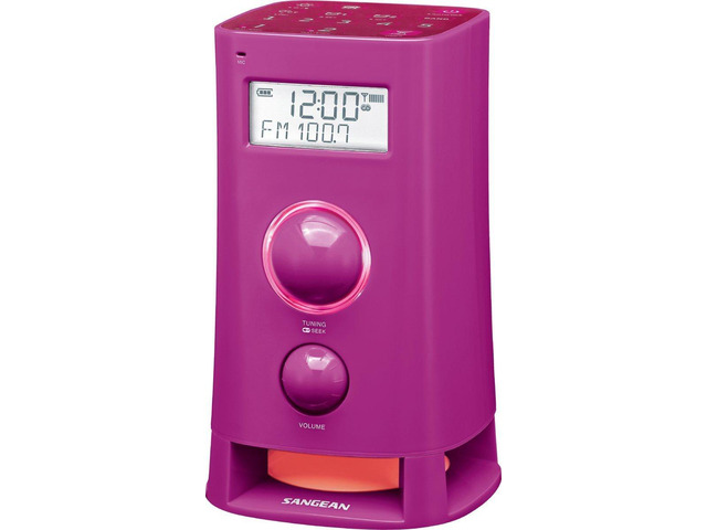 Digital Kitchen Alarm Clock Radio with Large Easy to Read Backlit LCD Display, Built-in Stereo Speaker Plus 6ft Aux Cable to Connect Any iPod,...