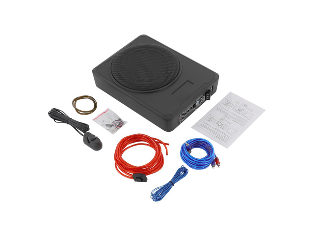 600W Car Subwoofer with Controller and Power Cable, Car Subwoofer for Under The Seat with Short-Circuit Protection, Car Mount Subwoofer for Sports...