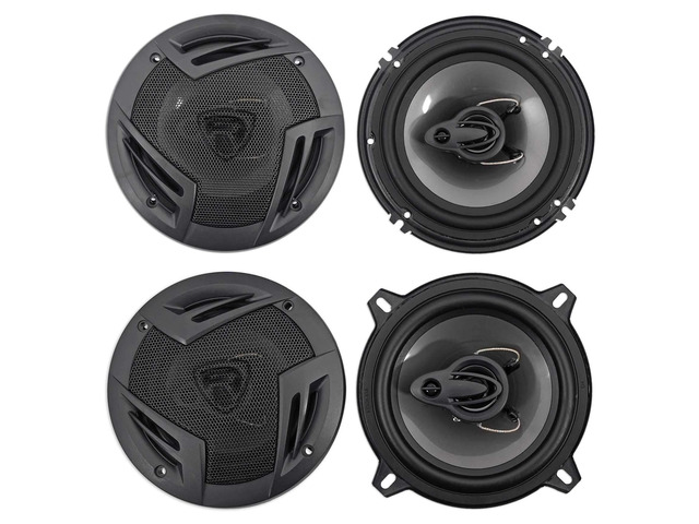 RV6.3A 6.5' 3-Way Car Speaker Pair Bundle with 2 RV5.3A Speakers RV6.3A: 6.5' 750W Peak/140W RMS, RV5.3A: 5.25' 600W Peak/100W RMS, 4 Ohm, CEA...