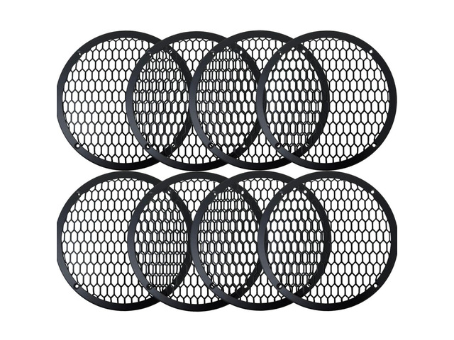 BassRockers 8' Metal Speaker Grill Cover HeavyDuty HexMesh Protective Grill Guard 8' Car Audio Speakers/Subwoofers, Universal Fit, Matte Black,...