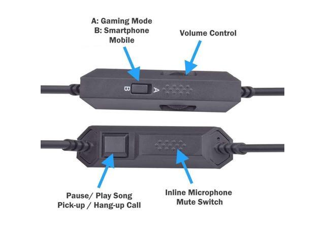 Inline Mute with Volume Control Cable Cord Wire for AstroA10 A10 A40 A40 TR Gaming Headsets Designed for PC, Mobile, Smartphones, Xbox One and PS4...