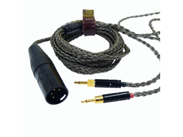 HiFi Cable with 4-pin XLR Balanced Male Compatible with Sennheiser HD700, HD 700 Headphones Silver Plated Replacement Audio Upgrade Cable (5ft, Grey)
