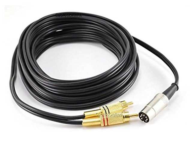CablesOnline, 25ft 7-Pin Din Male to 2-RCA Male Professional Grade Audio Cable for Bang & Olufsen, Naim, Quad...Stereo Systems, BO-2725K