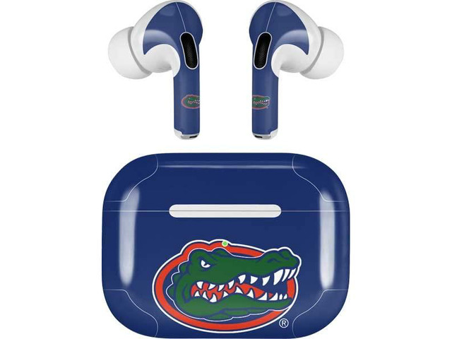 Decal Audio Skin Compatible with Apple AirPods Pro - Officially Licensed University of Florida Gators Mascot Blue Design