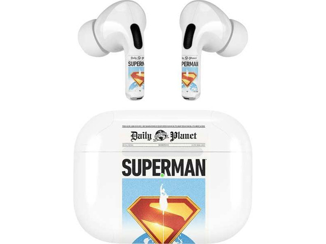 Decal Audio Skin Compatible with Apple AirPods Pro - Officially Licensed Superman 2025 Daily Planet Superman Cover Design