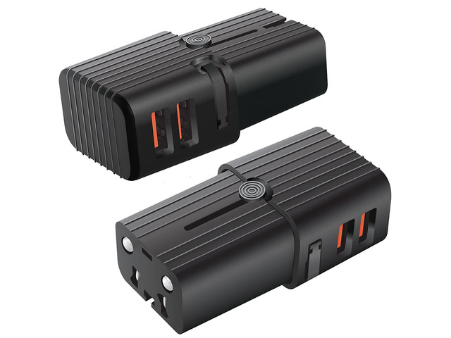 Dual Universal USB Adapter Works for Micromax Canvas Juice 3 for Worldwide Power and Travel Between US/EU/CN/AUS/NZ/UK