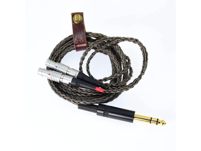 6.5 6.35 mm TRS Jack HiFi 7N ooc Silver Plated Headphones Replacement Cable Upgrade Cabl for Focal Utopia ELEAR Headphones Earphone (2.5m(8.2ft))