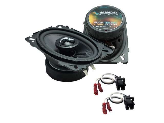 Fits Chevy S-10 2002-2004 Front Dash Premium Speakers HA-C46 Direct 4x6 drop-in replacement for pickup trucks, plug-and-play upgrade install,...