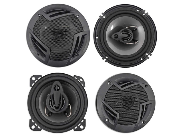 RV6.3A 6.5' 3-Way Car Audio Speaker Pair with RV4.3A 4' Speakers 750W Peak / 140W RMS CEA Rated, 4-Ohm, 91 dB, PEI Dome Tweeter, RV4.3A 4' Car...