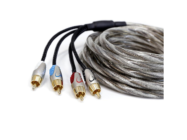 Karma v3 Twisted Coaxial Male RCA Audio Cable 4 Channel- 13 Feet