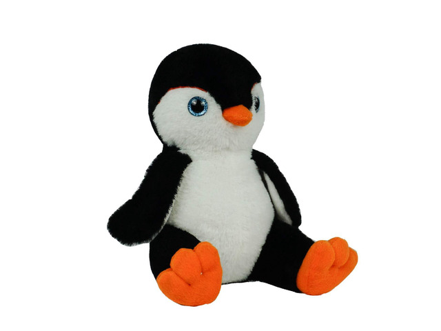 Personal Recordable Talking Teddy Bear/Baby Heartbeat 16' Black and White Penguin with 20 sec Digital Recorder