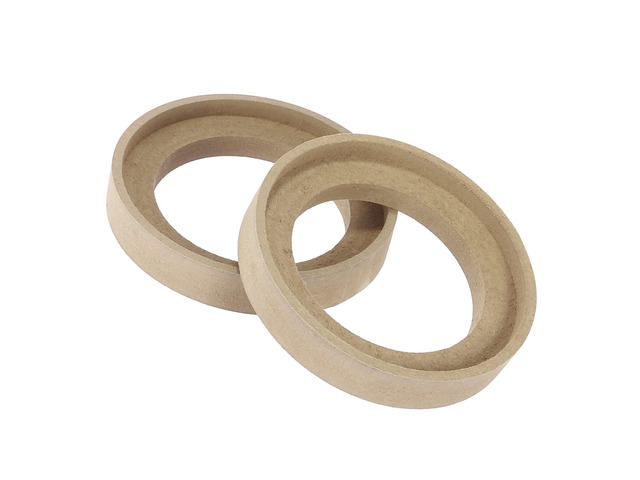 Car Pair Beige Speaker Spacer Ring Adaptor Brackets Mounting Spacer Recess Bezel Plate Wood 77mm ID for 3.5Inch Speakers