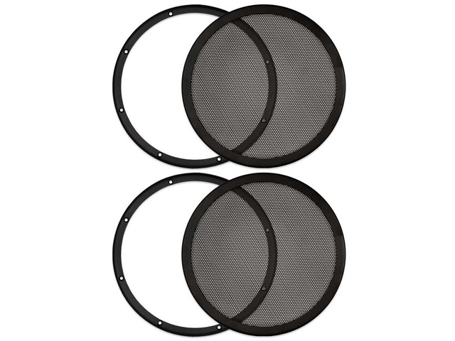 Monitor Subwoofer Part, Heavy Duty Steel Mesh Snap On Woofer Grills for 10' Speakers 2 Grill Pack (SG-M10-2)