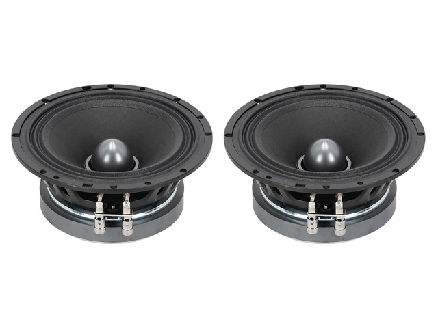 Sundown Audio LCMR-6.5 S-LCMR6.58 100-Watt RMS 6.5 in Midrange Car Speaker 8 Ohm, 120Hz-6 kHz Range, 92 dB Sensitivity, for Car Audio Systems, 2-Piece