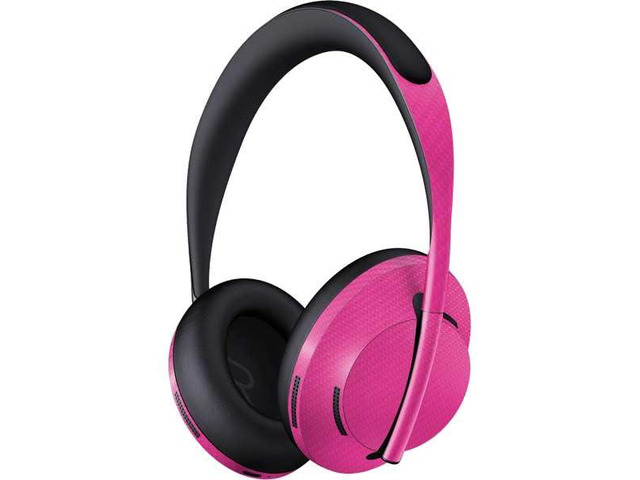 Decal Audio Skin Compatible with Bose Noise Cancelling Headphones 700 - Pink Carbon Fiber Specialty Texture Material Design