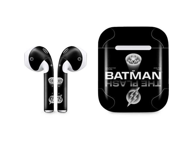 Decal Audio Skin Compatible with Apple AirPods 2 - Officially Licensed DC Comics The Flash Movie: Batman Flash Future & Past Design