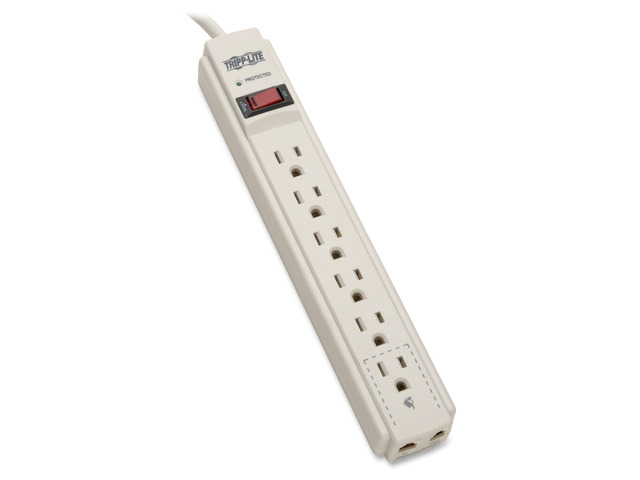 TLP604TEL 6-OUTLET SURGE PROTECTOR/SUPPRESSOR;(TELEPHONE & DSL PROTECTION, 4-FT CORD)