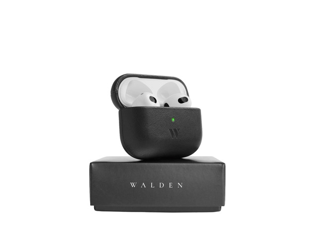 Leather Case for AirPods 4 Genuine Leather Protective Cover, Slim Two-Piece Design with Hand-Stitched Finish and Precise Charging Cutout