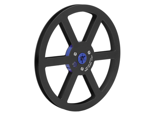 Universal 1/4 7 Inch Nab Aluminum Metal Tape Take Up Reel, Sound Tape Empty Reel with 6 Holes, for Open Reel Audio (Black)