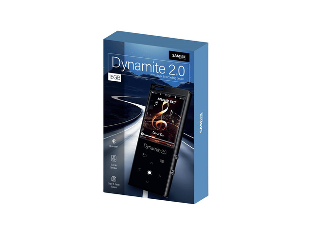 Dynamite 2.0 16GB Kosher MP3 Player (White) Connects wirelessly to headphones or speakers, Stores music, audio files, and recordings, with...