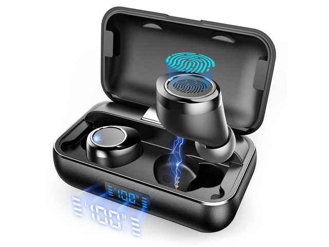 TWS Earphones Wireless Earbuds Compatible with Samsung Galaxy A16 5G, Headphones True Stereo Headset Hands-Free Mic Charging Case