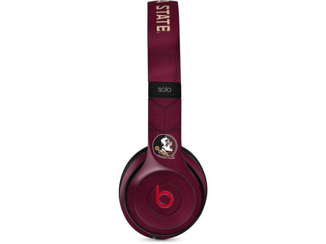 Decal Audio Skin Compatible with Beats Solo 3 Wireless - Officially Licensed Florida State University Red Jersey Design
