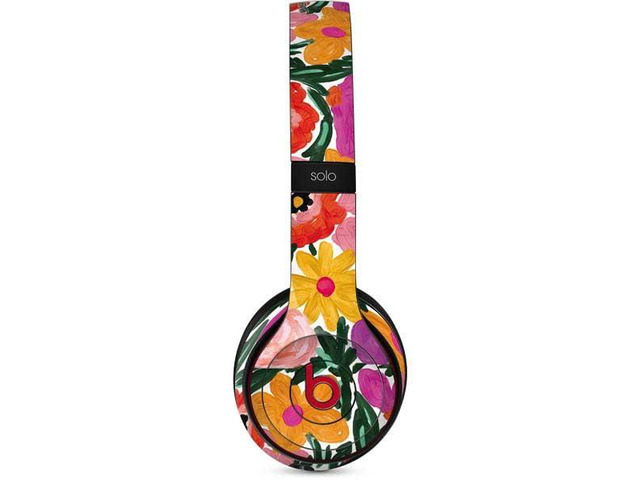 Decal Audio Skin Compatible with Beats Solo 3 Wireless - Officially Licensed Bouffants and Broken Hearts Painterly Garden Design