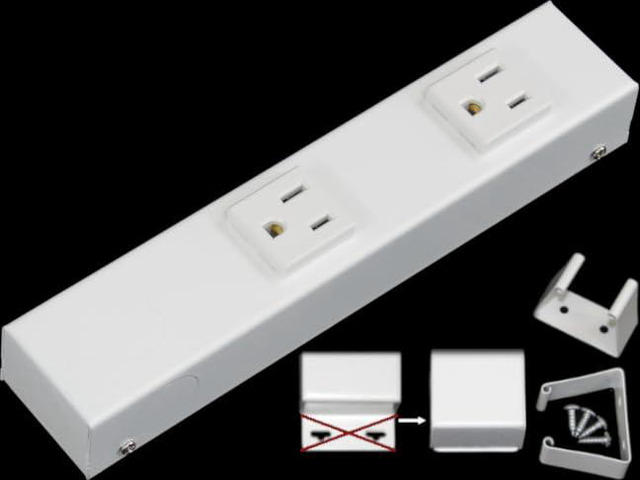 8 Hardwired Power Strip (NO Power Cord), 2 Vertical Outlets (NOT Tamper Resistant), NO Ears (Without mounting tabs on Both Ends), 15A (NOT a 20 Amp...