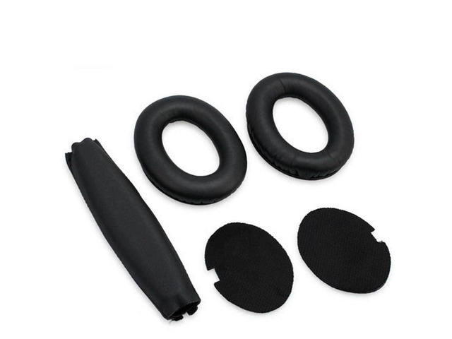 for Bose Ear Pads Replacement QC15,QC25, Ae2 Acoustic Noise Cancelling Headphone (for Bose Quietcomfort 15, Headphone Beam + Full Black Ear Pads)