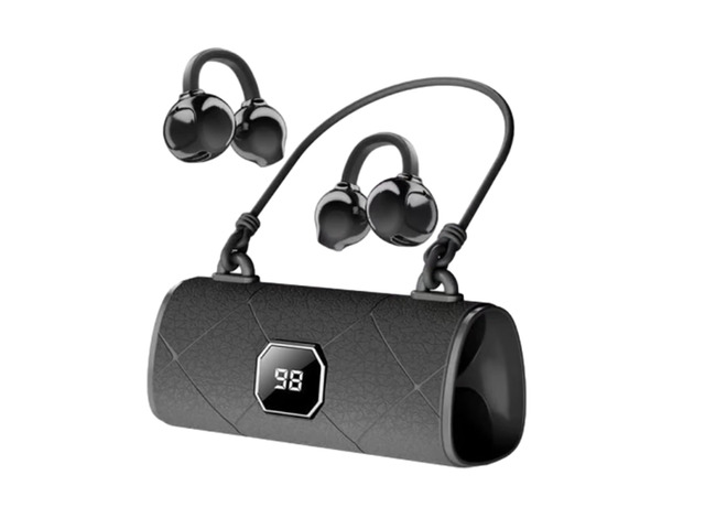 X22 Fashionable Clip On Wireless Headphones with Handbag Style, Handbag-Style Bluetooth 6.0 Ear Clip Earbuds with Led Display, 50h Play Ipx5...