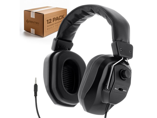 XL Rugged School Headphones Bulk, 4 Pack, 3.5mm Jack, Ultra Tough, Great for Kids, Teens, Students, Classroom, Libraries, Office, Hygenic Design,...
