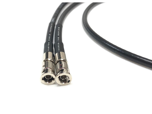 1 Foot Belden 4855R 12G Rated High Density Micro BNC Male 3G/6G/12G HD-SDI Mini RG59 Video Adapter Cable