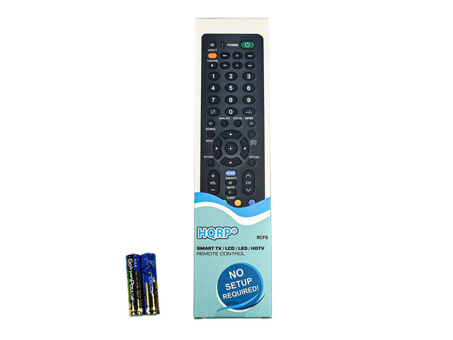 Remote Control Compatible with Sony KDL-46V4100 KDL-46V5100 KDL-46VE5 KDL-46VL130 KDL-46VL150 KDL-46VL160 LCD LED HD TV Smart 1080p 3D Ultra 4K