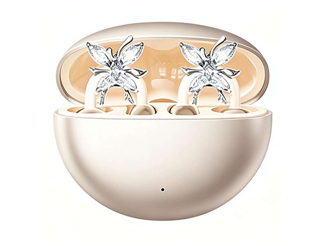 Open Ear Clip Earbuds Bluetooth 5.3, 18.2mm Dynamic Driver Wireless Headphones with AI Noise Cancelling Mic, Detachable Rhinestone Decor, 30H...