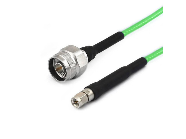 RF Coaxial Cable Assembly, N Male to SMA Male, RG-402SS Flexible, DC-18GHz (2000 mm)