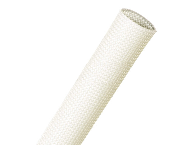 12mm (0.47') Acrylic Resin Coated Fiberglass Electrical Insulation Braided Sleeving (Clear/Natural) - 25 Feet