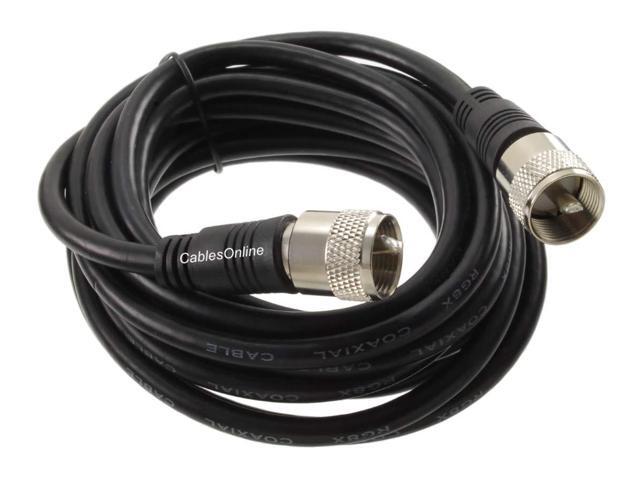 CablesOnline 12ft RG8x Coax UHF (PL259) Male to Male 50 ohm Antenna Cable - R-U012