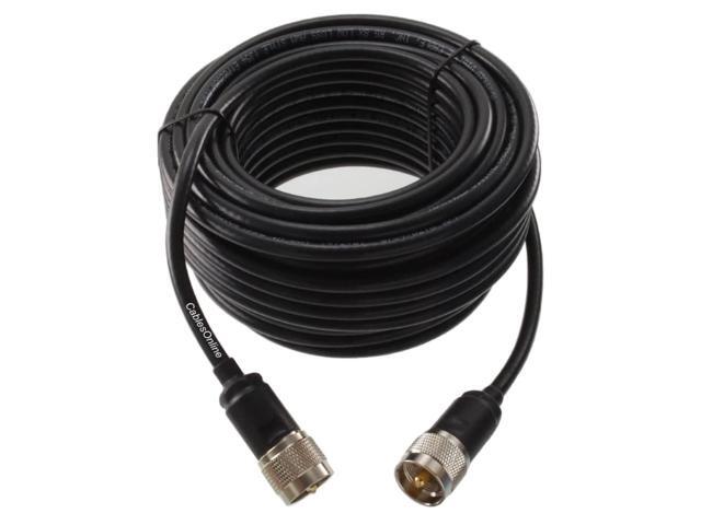 CablesOnline, 100ft RG8X Coax UHF PL259 Male to UHF PL259 Male 50-Ohm Antenna Pure Copper Cable, Made-in-the-USA, R-U100T