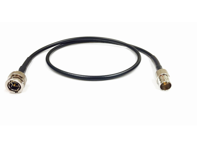 15 Foot BNC Male to BNC Female 3G HD-SDI Mini RG59 Extension 75 Ohm Cable Black