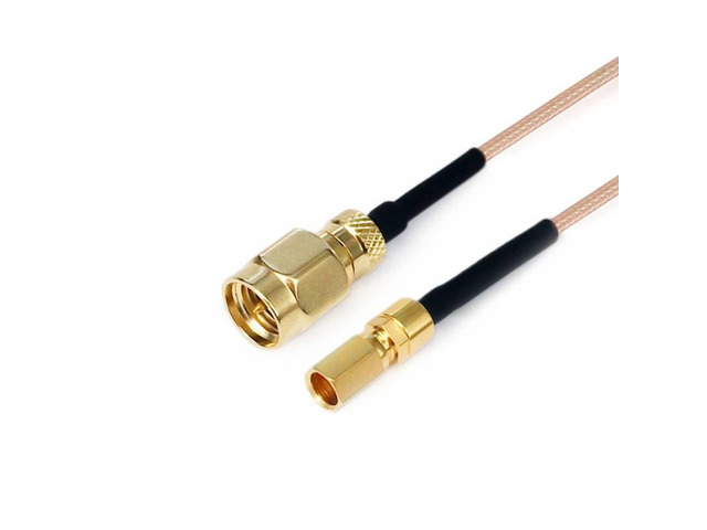 RF Coaxial Cable Assembly, SMA Male to SSMC Female, RG178 Flexible, DC-3GHz (800 mm)